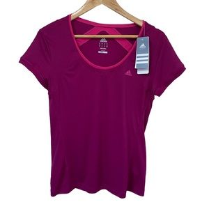 Adidas CLIMACOOL Energy Tee/Rose & Pink/Women's Size Medium/NWT